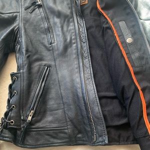 Rare Vintage Black Leather  motorcycle Jacket